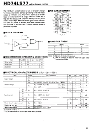 Datasheet HD74LS77 manufacturer Hitachi